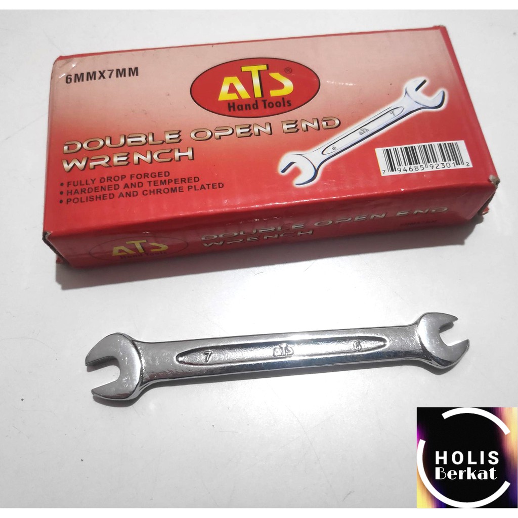 Kunci Ring Pas Double / Double Open Spanner 6 mm x 7 mm ATS