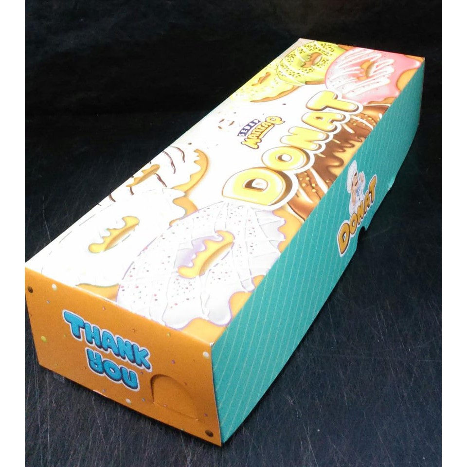 

Dus kotak box roti Donat (3donat) uk 27,5x9,5x5,5cm