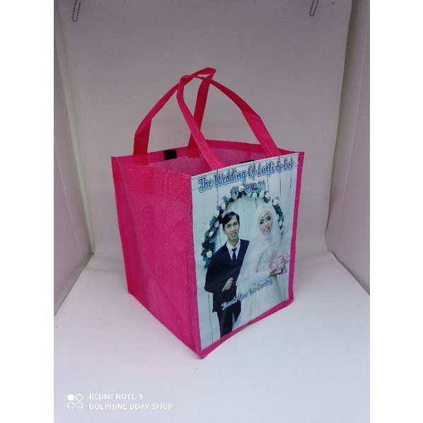 Tas Ultah Custom TENTENG VINIL SPONBUN custom design desain by request (min order 24pcs)-8