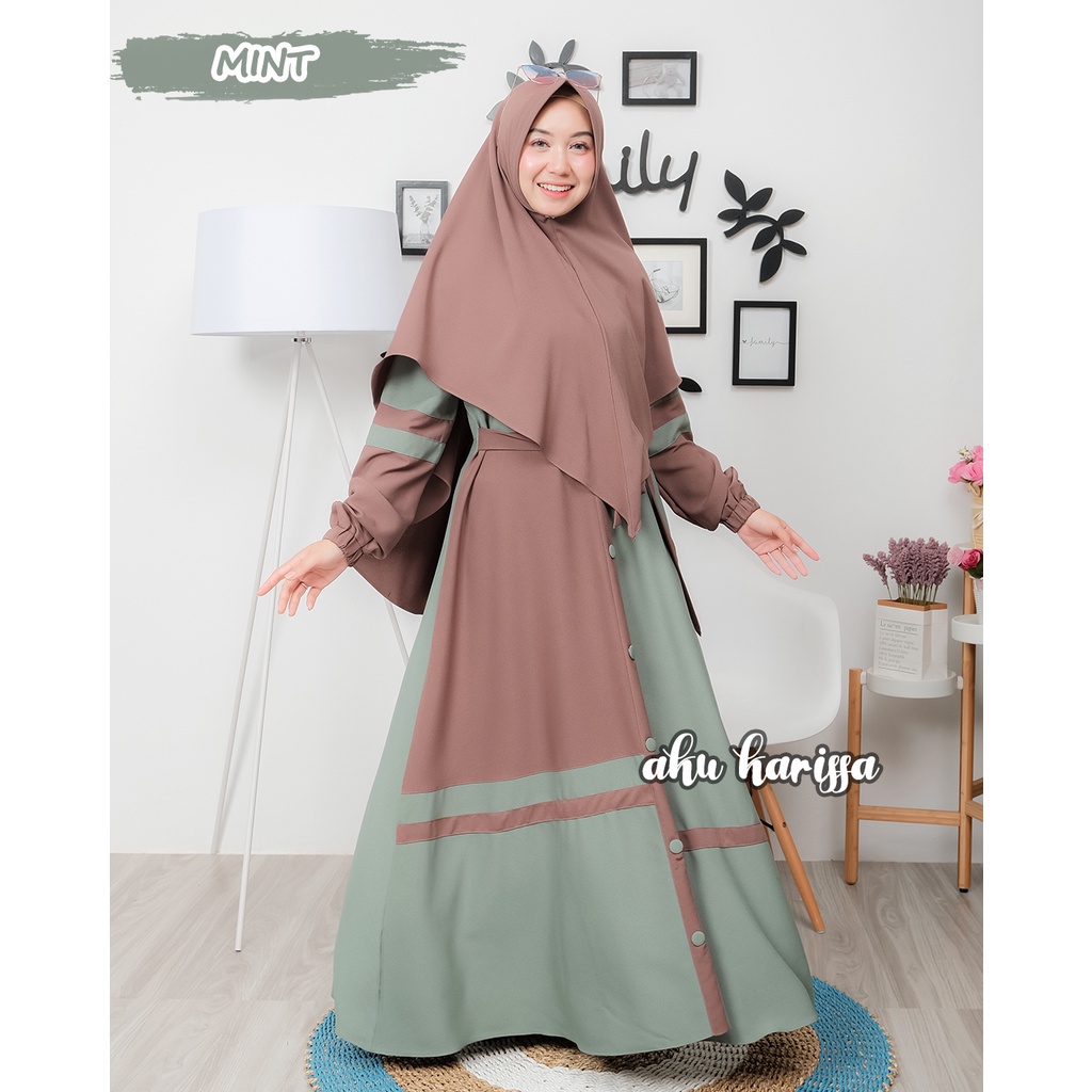 Anindira Syari Ori Aku Karissa / Gamis Aku Karissa ORI / Gamis Syari / Gamis Ity Crepe