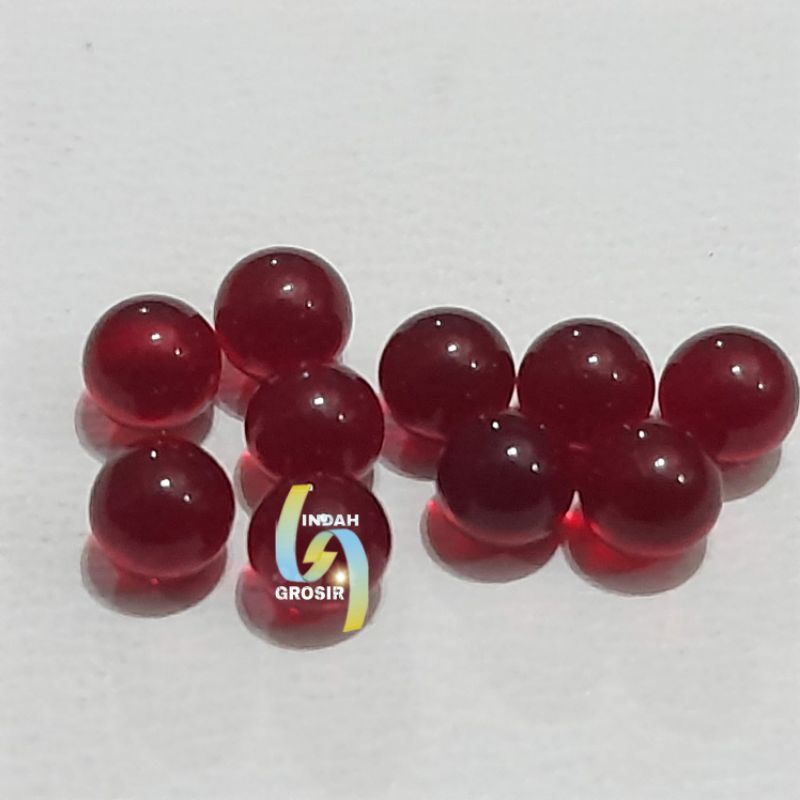 Paket Grosir 10pcs Batu Md merah 5mm