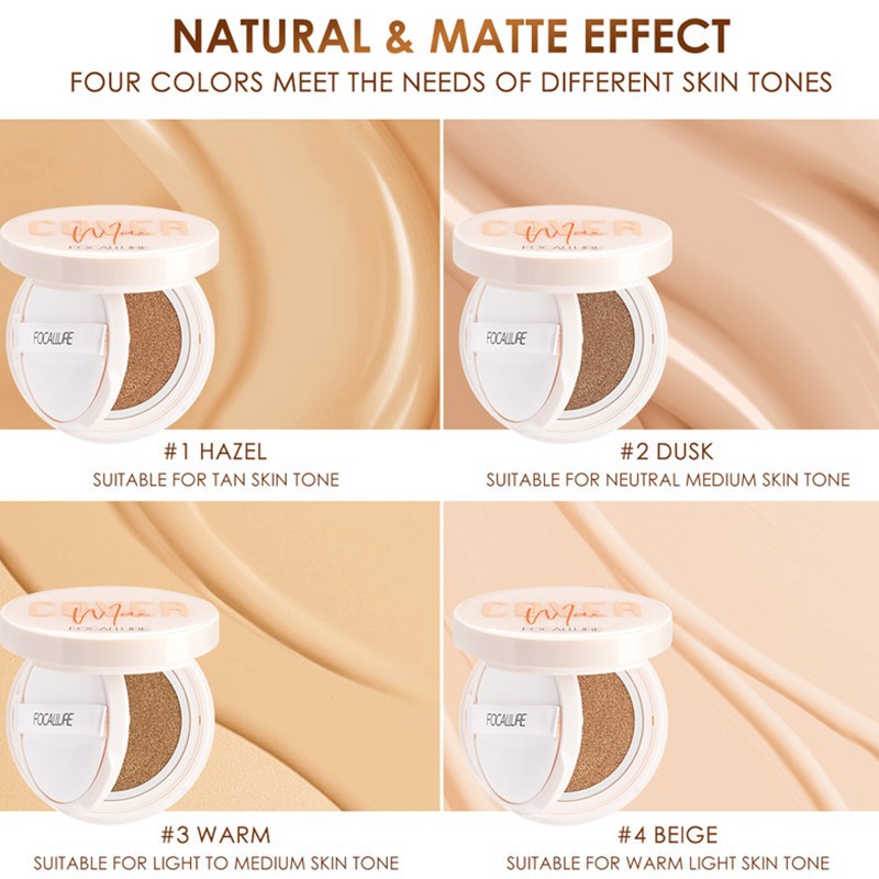 (READY &amp; ORI) Focallure Covermax Longlasting Cushion Foundation FA 162 FA 162 Base Matte Flawless Matte Tahan Lama Waterproof