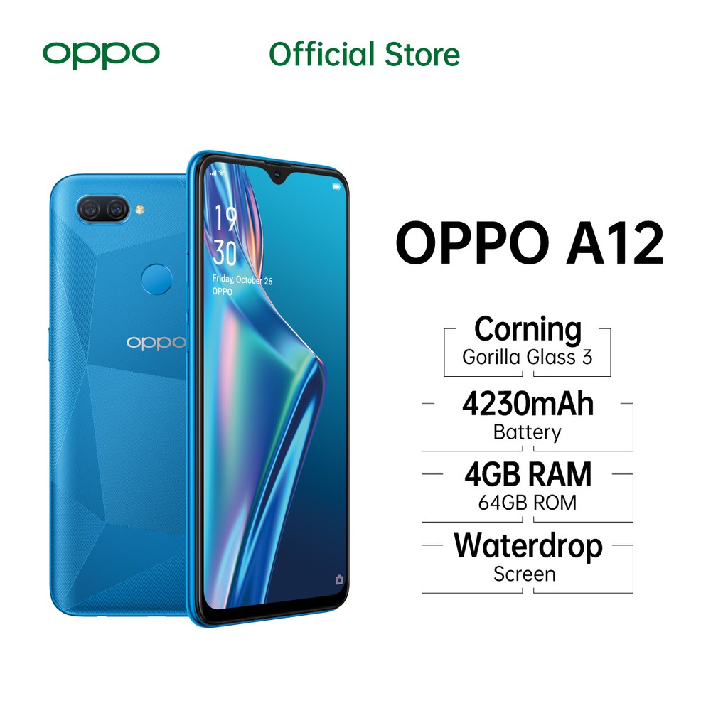 OPPO A12 2020 RAM 4GB ROM 64GB GARANSI RESMI NASIONAL | Lazada Indonesia