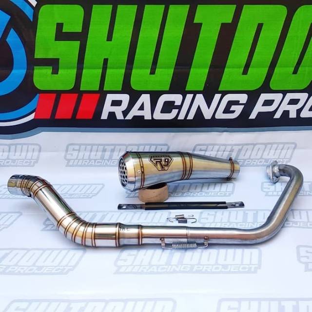 KNALPOT R9 H2 NEW SATRIA FU-FU INJEKSI-SONIC-GSX150-MX-NEW MX-MX KING