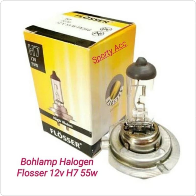 Bohlamp Halogen H7 12V 55W Merk Flosser