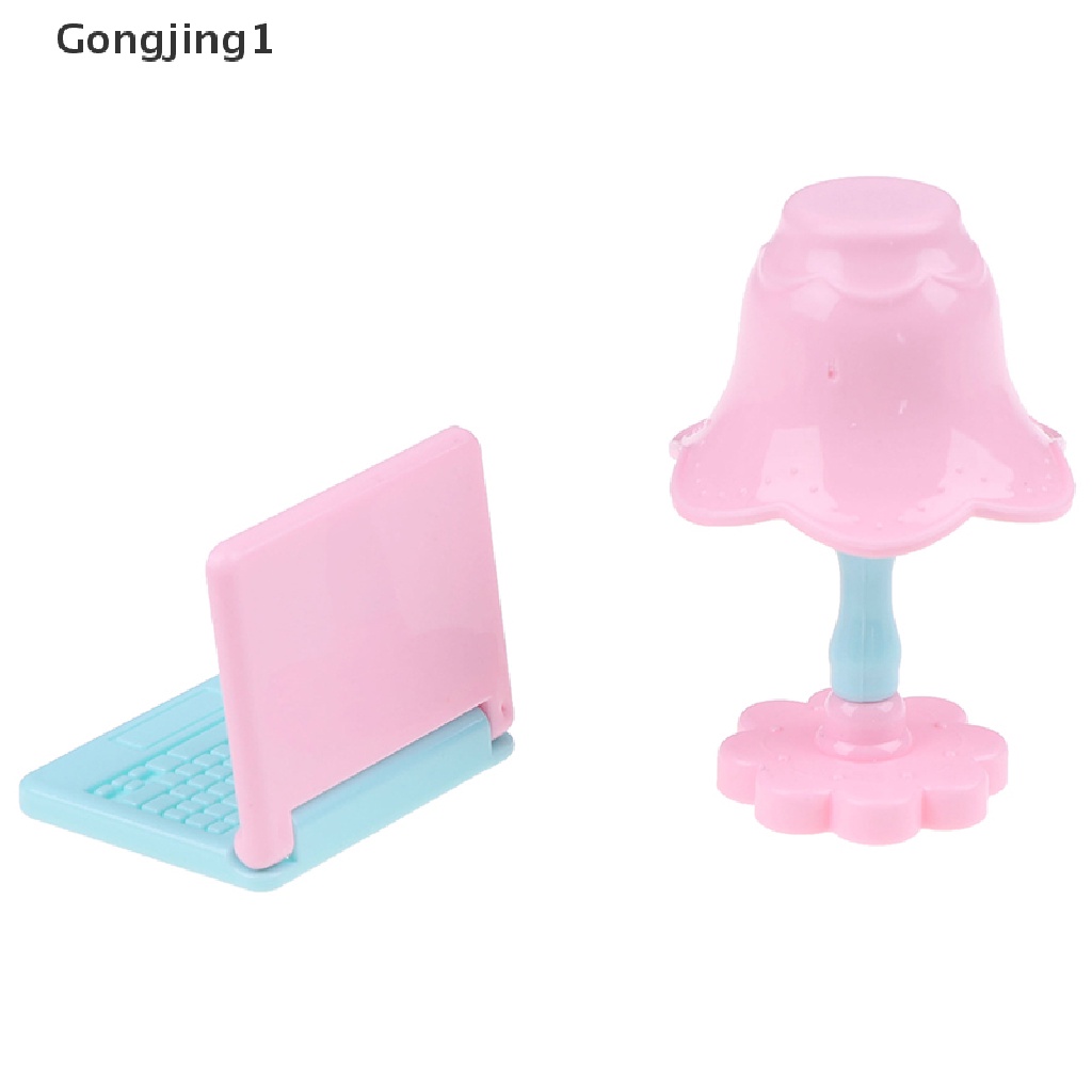 Gongjing1 Miniatur Lampu Komputerlaptop Untuk Aksesoris Rumah Boneka