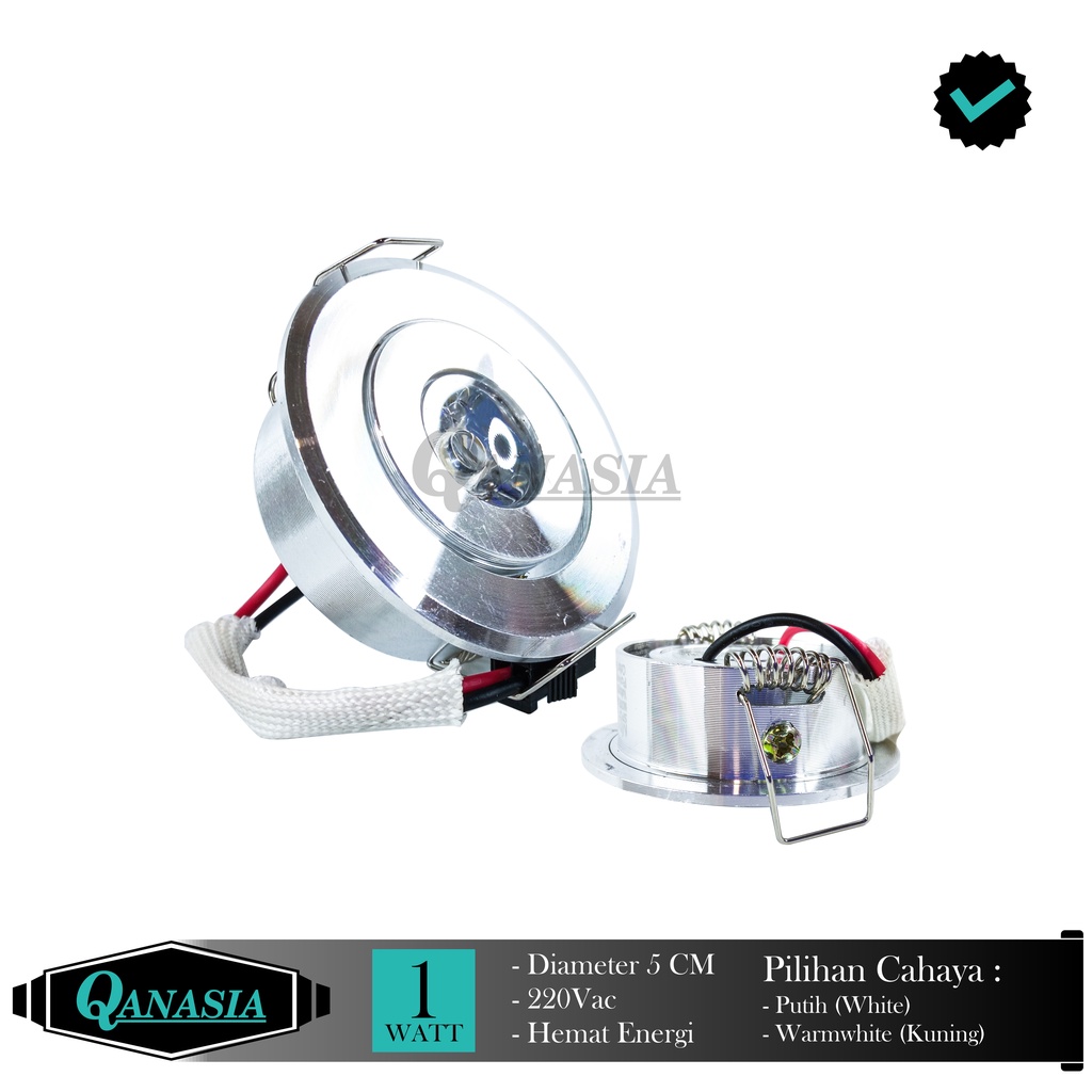 Lampu Sorot Plafon LED Mini 1W - Downlight Spotlight Kecil 1 Mata