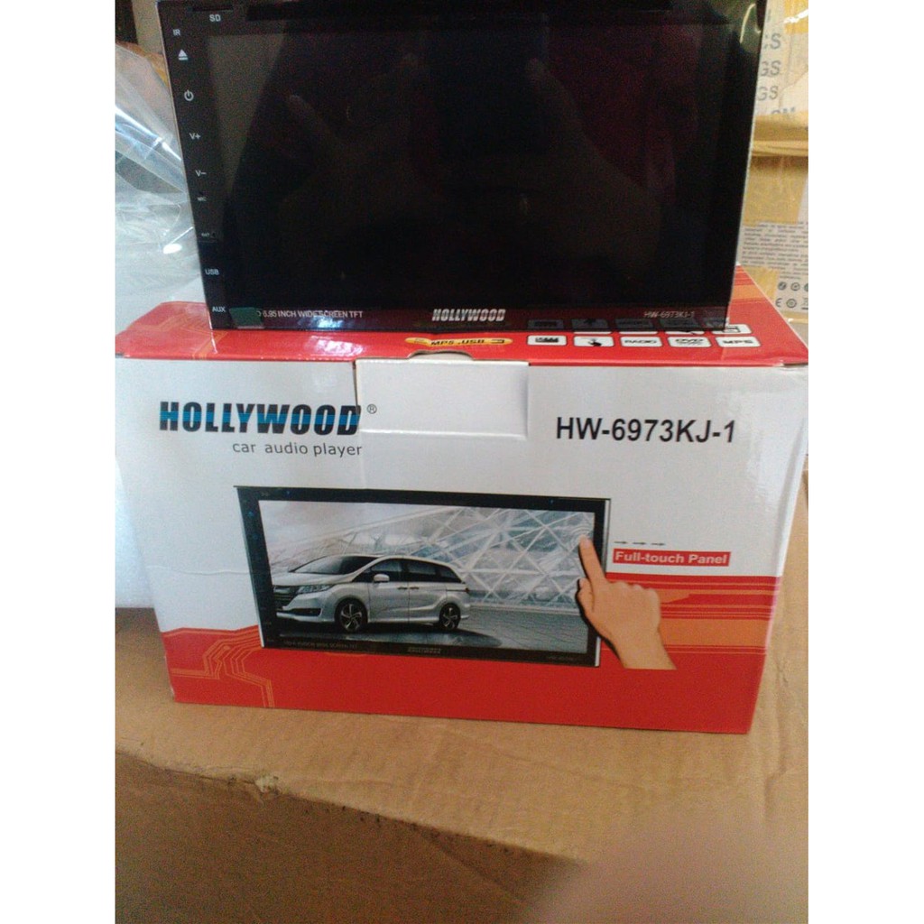 Promo TV DVD Head Unit Double Din Mobil Full Glass Panel Mirror Link 7 Inch Murah Berkualitas