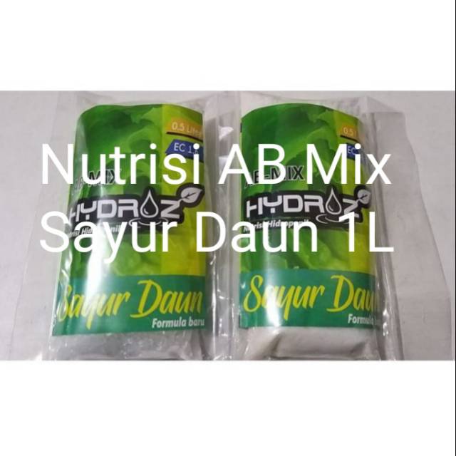 Nutrisi  Ab Mix Hidroponik Sayur Daun Nutrisi Ab Mix Nutrisi Hidroponik Sayur Daun 1Liter