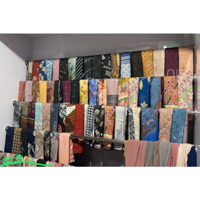 Mandjha Ivan Gunawan Fashion Scarf Motif Lily Flower, Dll