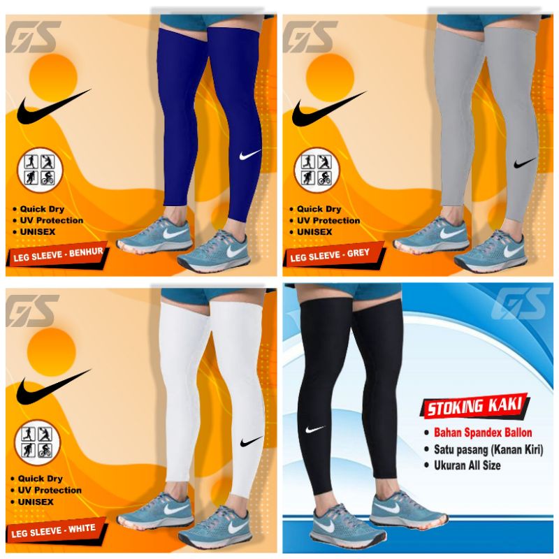 Dekker Kaki Panjang Leg Sleeve Pelindung Lutut Manset Kaki Pria Wanita Olahraga