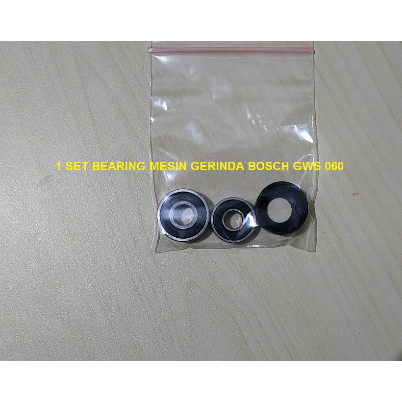 Bearing Set Mesin Gerinda Bosch GWS 060 - Bearing Depan Belakang+Karet