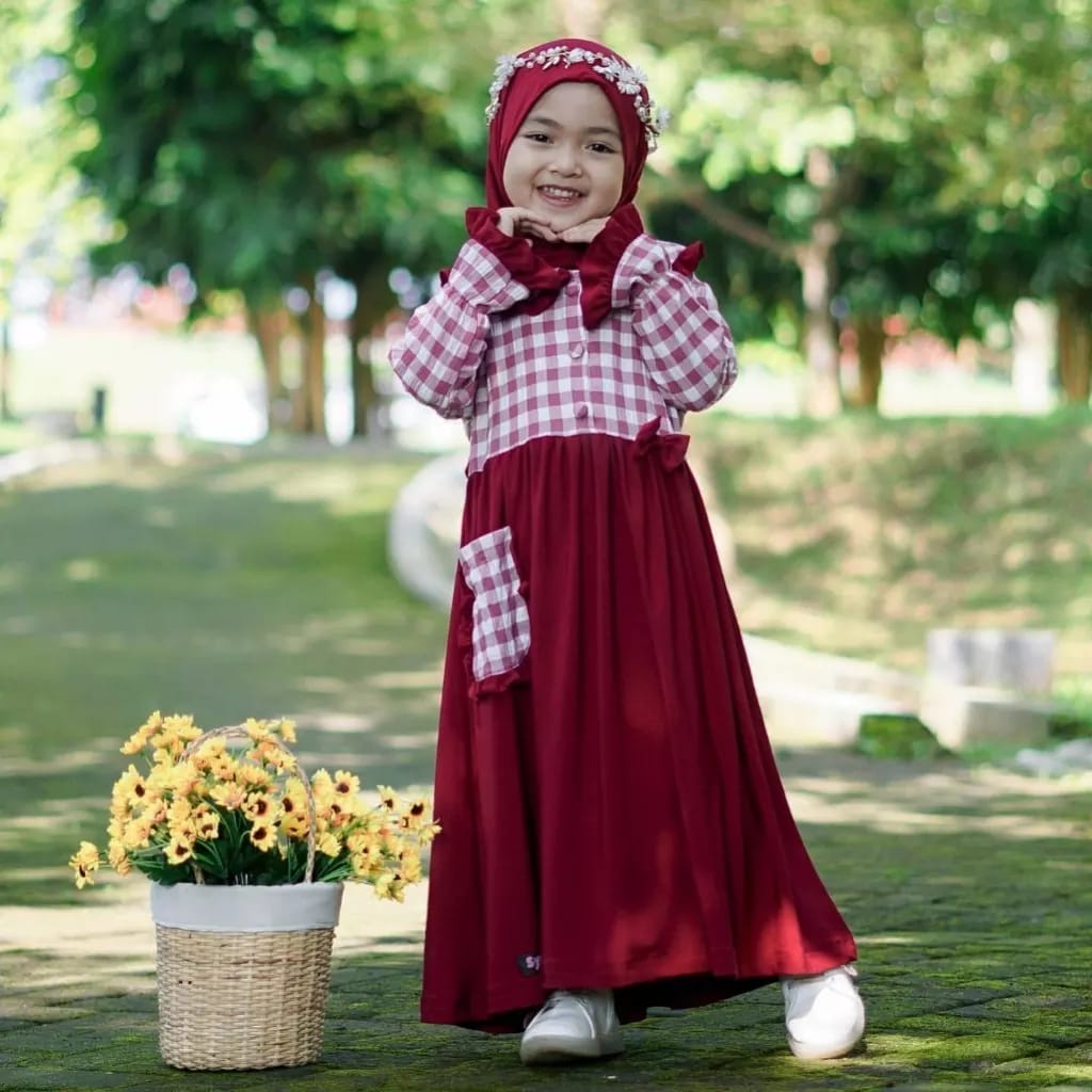 Pakaian Anak Perempuan 8-11 Tahun Gamis Anak Tanggung Haniya Kids Dress Anak Tanggung Baju Anak Cewek Fashion Muslim