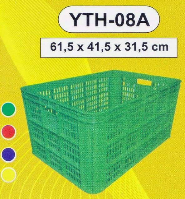 Keranjang Plastik YTH 61x41x31cm dan 38cm Keranjang Industry Kontainer Hijau