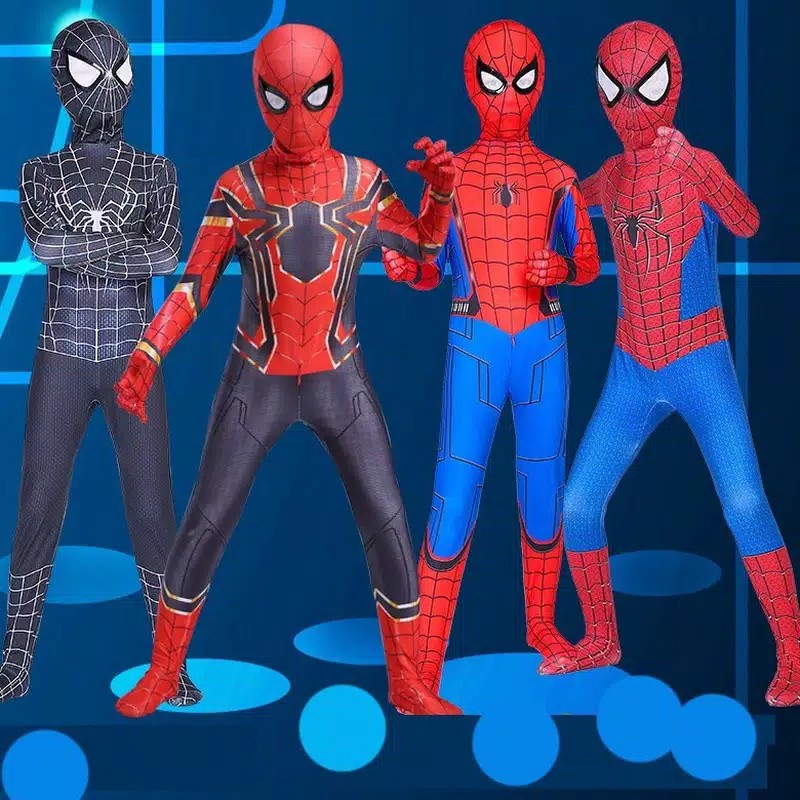 Kostum Spiderman Merah Hitam untuk Anak dan Dewasa