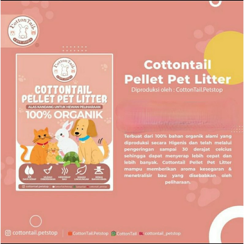 Cottontail Pellet Pet Litter - Wood Cottontail Pellet Pet Litter 1kg