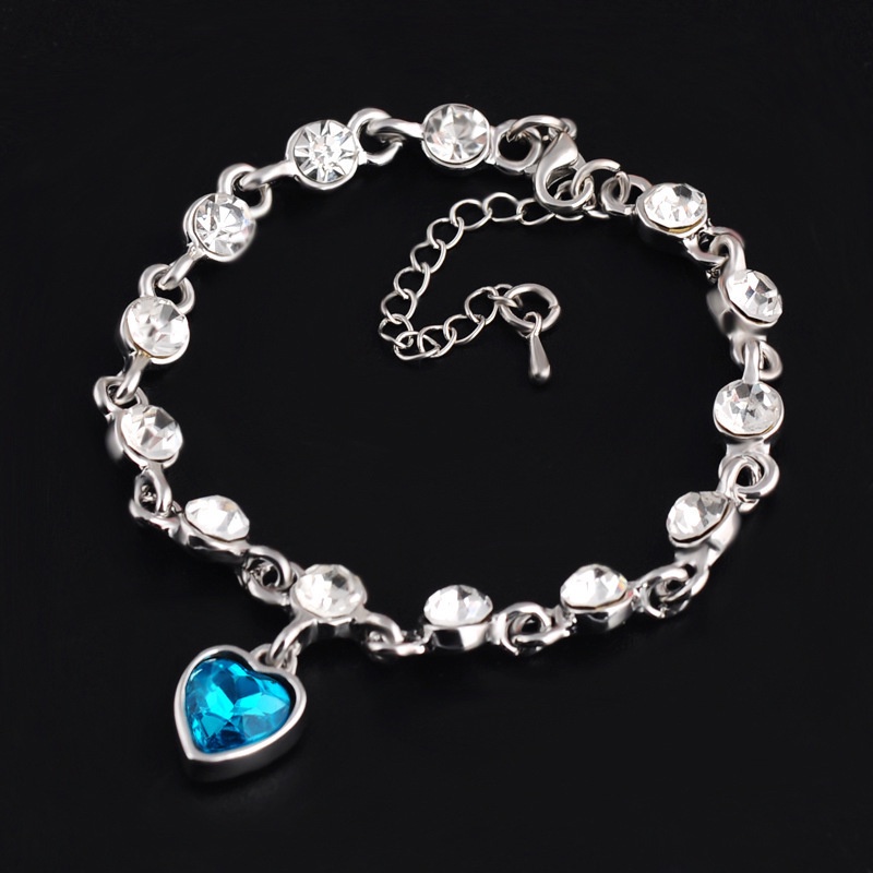 Gelang Kristal Bahan Stainless Untuk Wanita