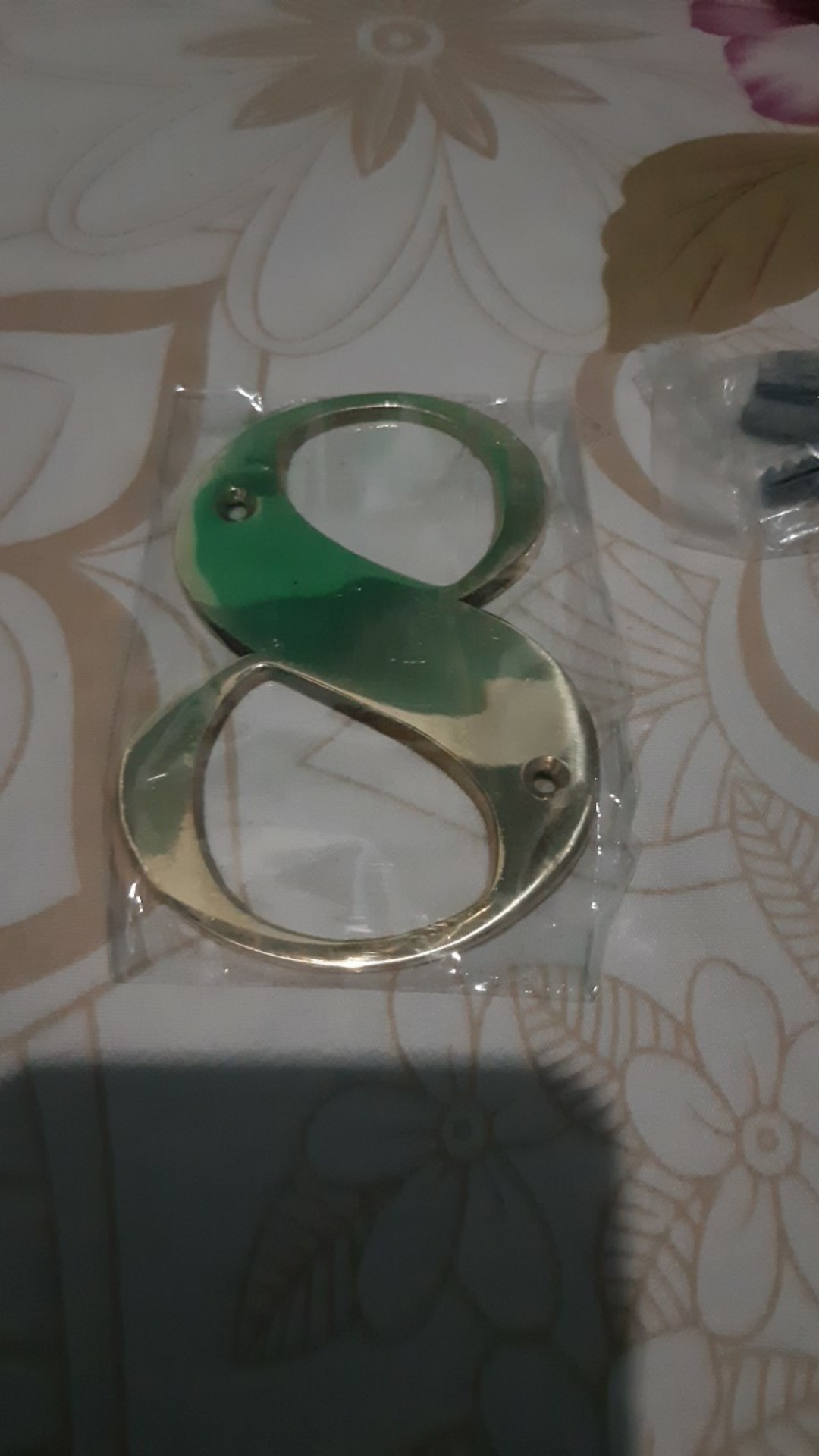 4 Klasik Angka Jalan Villa Toko Usaha Kuningan / Brass Number No. 8