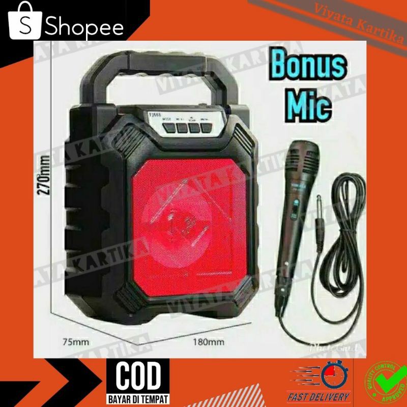 speaker bluetooth plus mic speaker bluetooth portablegratis microfon suara mantap karoke praktis