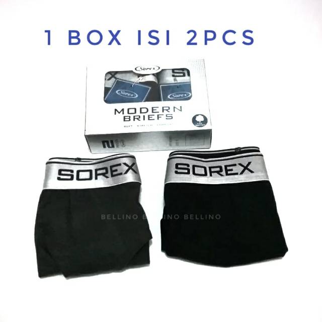 1Box Isi 2pcs Cd Sorex Man 3901 Modern brief Celana Dalam Cowok Sorex Premium Katun Size M L XL