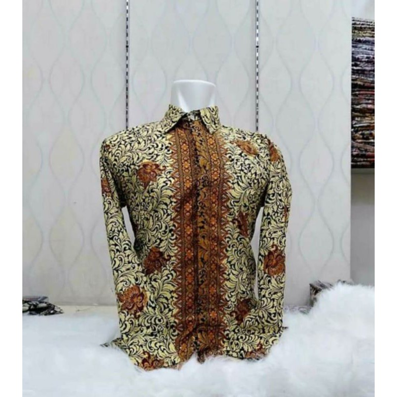 HEM BATIK PRIA PANJANG / KEMEJA BATIK DEWASA / KEMEJA BATIK RAMBAT