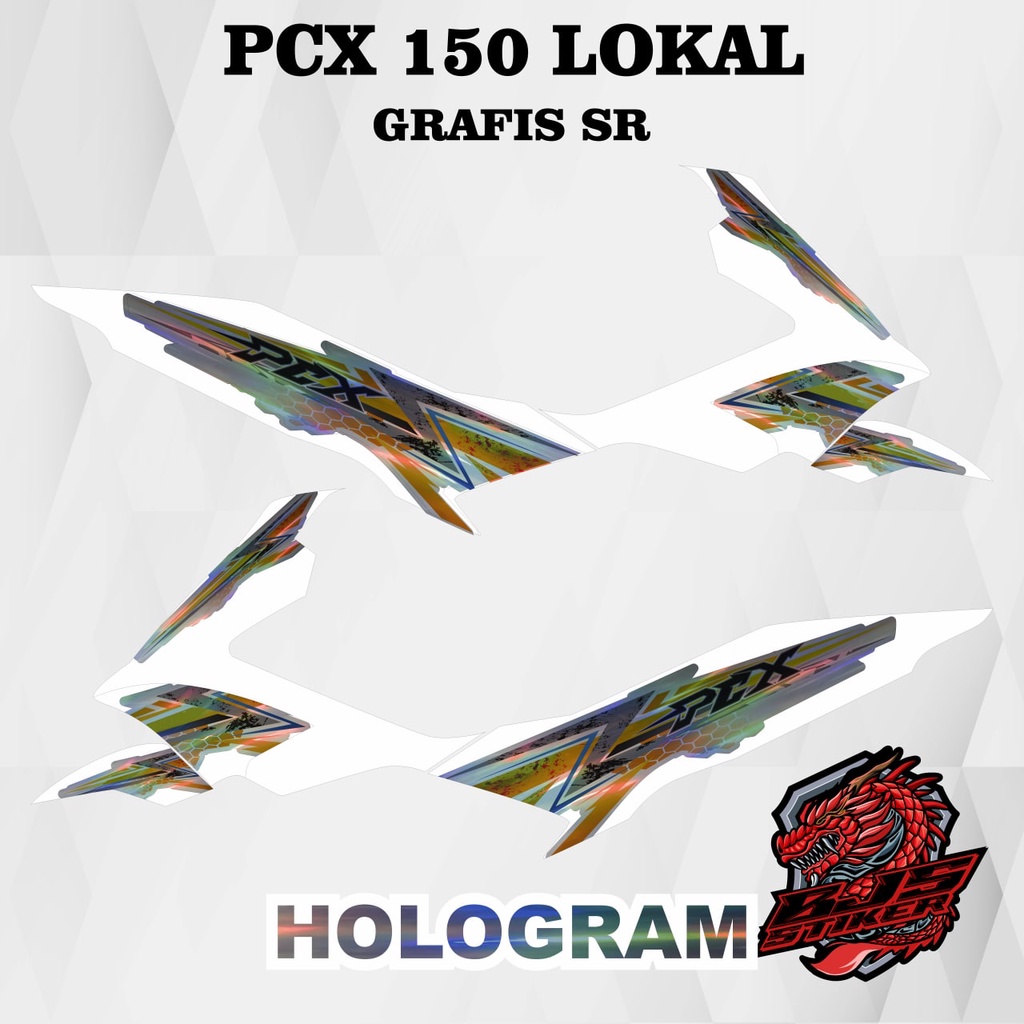 [COD] Stiker Sticker Striping hologram list pcx 150 PCX LOKAL 150 SR PL 001