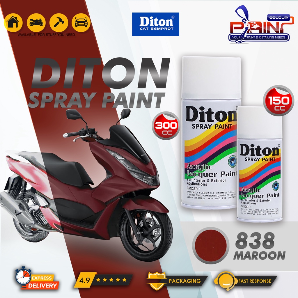 Diton Cat Semprot/Pylox/Motor/Helm/Gundam 150cc - 838 Maroon