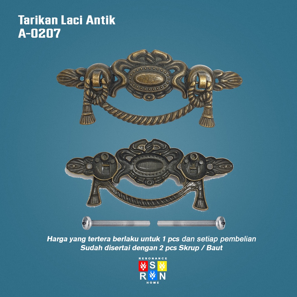 Tarikan Laci Antik Vintage C-0204 / Antique Drawer Handle Resonance Home