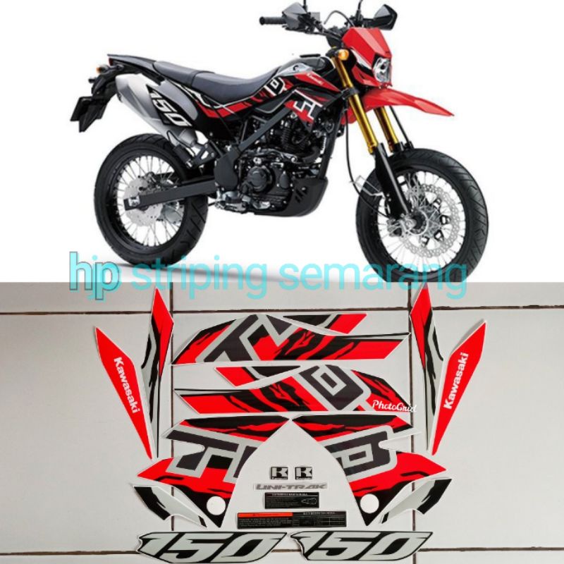 Striping Kawasaki all new Dtracker 2021 Merah