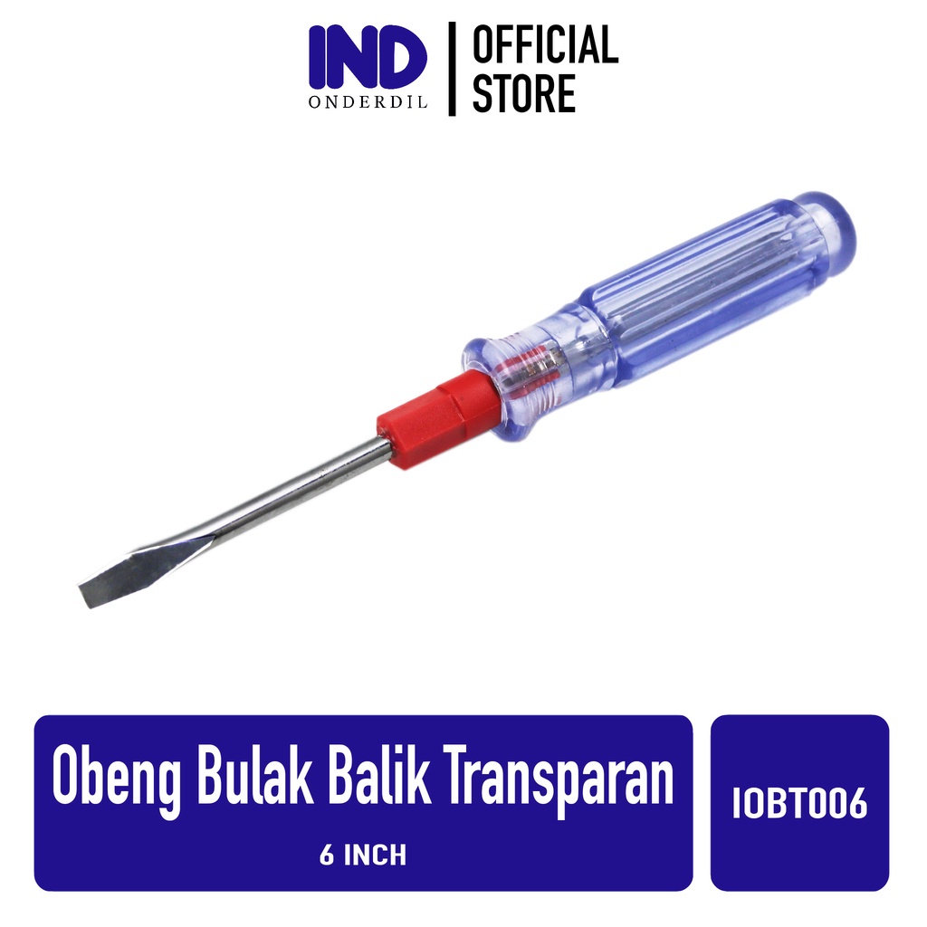 Obeng Transparan-Bening 2 Way Bolak-Bulak Balik-BB 6 Inch Plus-Ples Minus-Mines + -