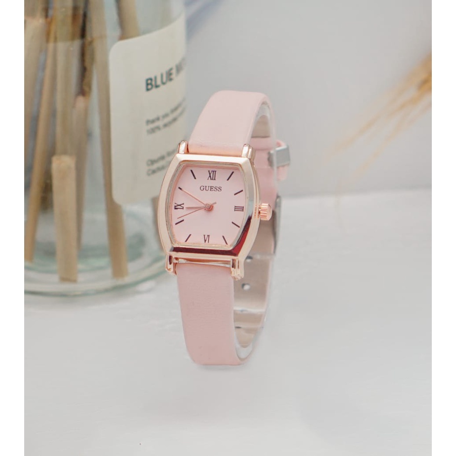 PA Jam Tangan Quartz Strap PU Analog Casual Gaya Retro Wanita Persegi Watch Korean Fashion RM023