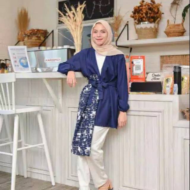 Baju wanita mekzha outer free belt