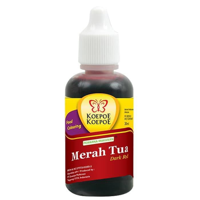 

Pewarna Makanan Koepoe Koepoe 30ML Pewarna cair Makanana-Merah Tua BERKUALITAS