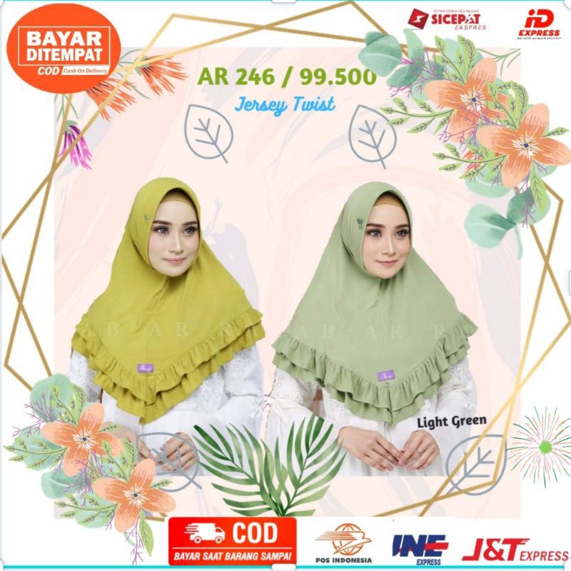 Bayar Vod Ar 246 arrafi Hijab jilbab kerudung bergo instan rempel terbaru termurah TERLARIs terkini 