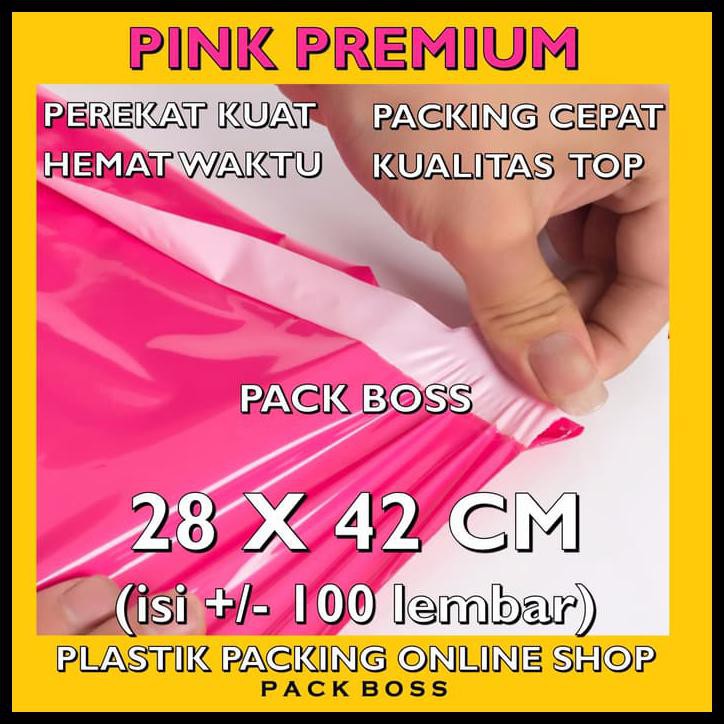 

Kualitas Terbaik Premium * Polymailer Pink 28X42 Cm (+/-100 Lembar) Plastik Online Shop