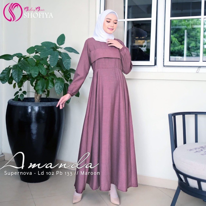 AMANDA DRESS NEW MUSLIMAH ORIGINAL GGS BY SHOFIYA BTC