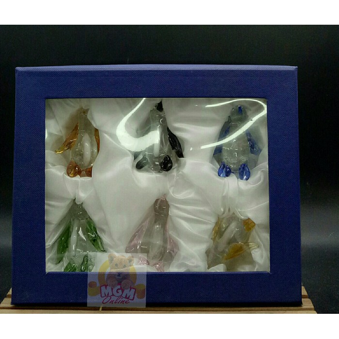 Souvenir Penguin Australia Kristal set6 /Oleh-oleh Philip Island Aussi