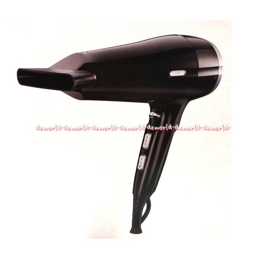 Kris Hair Dryer Hitam Pengering Rambut dengan 3 Pemanasan Menata dan Mengeringkan Rambut Ion Panas Yang Cepat  Krisbow Hairdryer Black