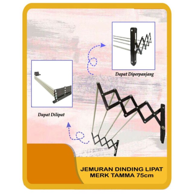 Jemuran dinding lipat fleksible - jemuran tempel dinding Rak Baju Handuk Celana Jemuran Tempel Tembo