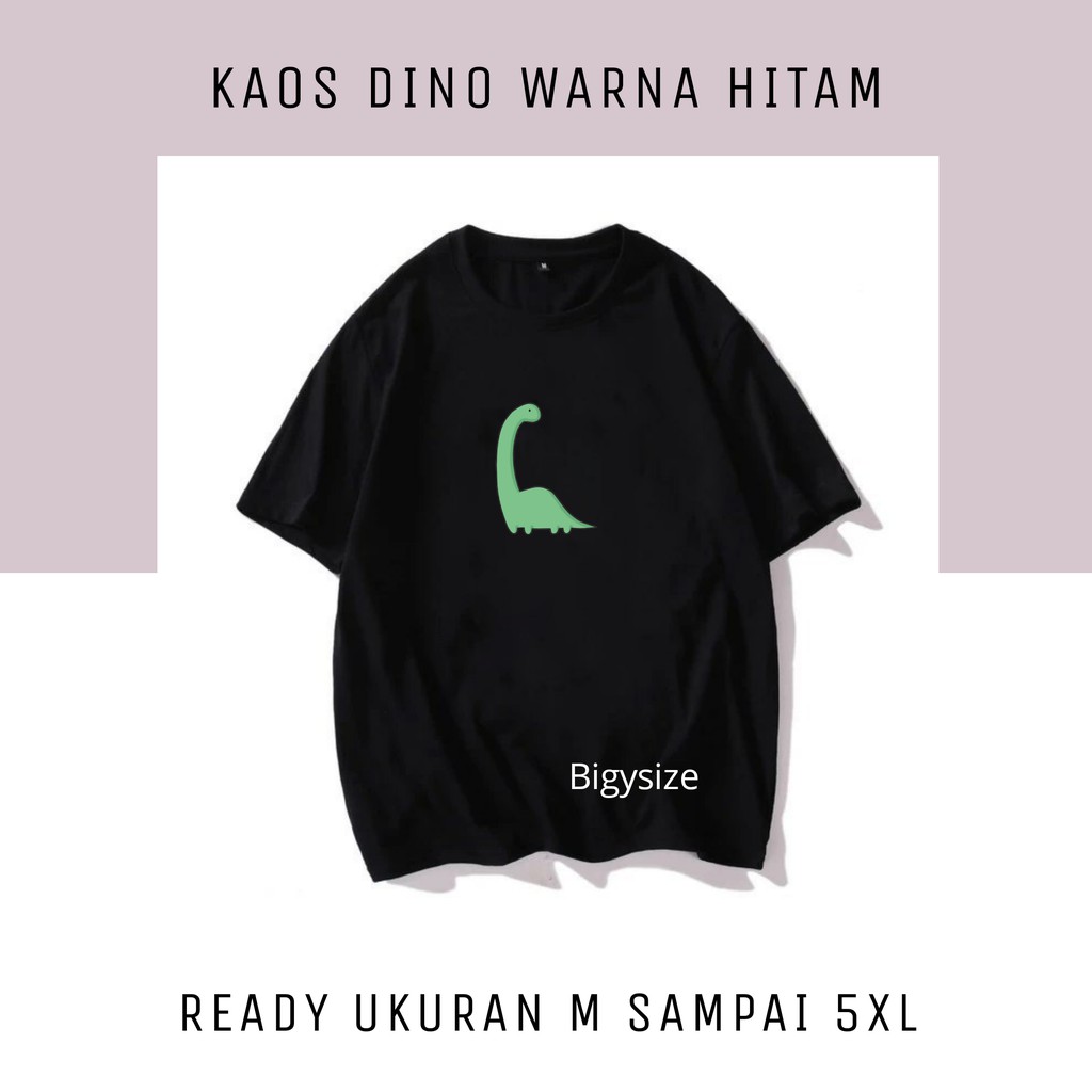 KAOS POLOS BIG SIZE PRIA XXL XXXL XXXXL XXXXXL ALLSIZE MOTIF DINO READY WARNA HITAM NAVY MUSTARD