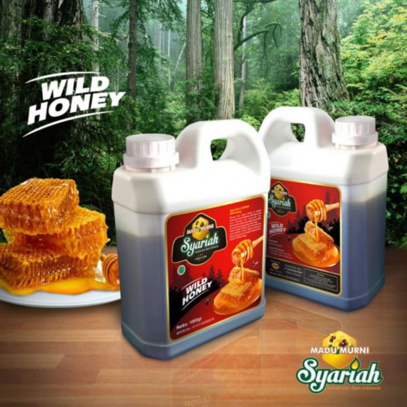 

Madu Hutan Murni Asli 1Kg jerigen Wild Honey Syariah