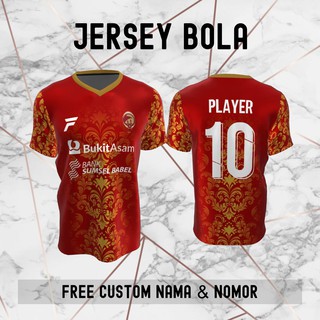 Jersey Batik Sriwijaya FC Klub Bola Baju Kaos Custom Nama dan Nomor Punggung - 1092