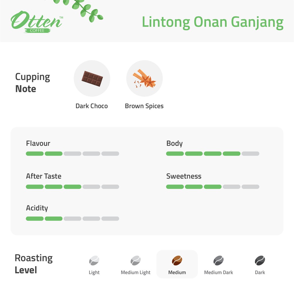 Otten Coffee Lintong Onan Ganjang 200g Kopi Arabica - Biji Kopi-5