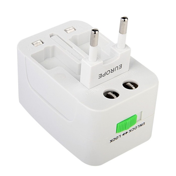 Adapter Universal EU AU USBO Travel UK US Plug Colokan Listrik