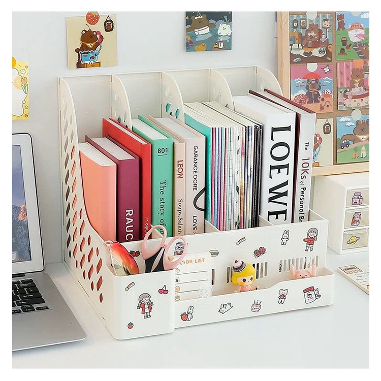 [littlecrab] Rak Buku Sekat Rak Penyimpanan Barang Pena Desk Organizer Rak Aesthetic Rak Ins Minimalis Meja Belajar Stationary Kit Berkualitas Korean Style Laci Rak Buku Lucu Unik[randomstuff] Rak Buku Sekat Rak Penyimpanan Barang Pena Desk Organizer Rak