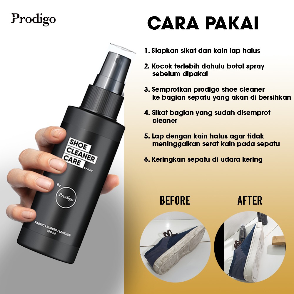 Prodigo - Shoe cleaner Care Pembersih 100ml dan Pengharum Sepatu 60ml-1