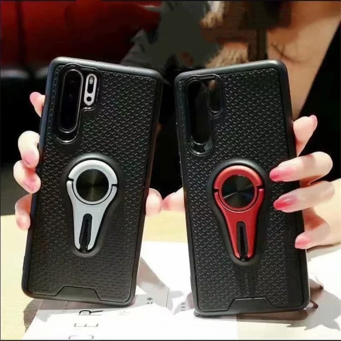 Oppo Realme C2 / A1k / F11 Soft Case Shell 3 IN 1 Magnet Stand Jepit Lubang Ac