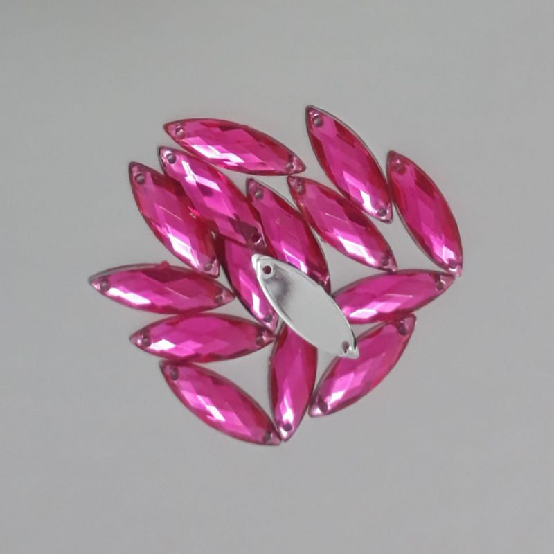 Payet kristal jahit diamond mata 7x21 Grade A Taiwan (15pcs)