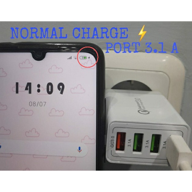 CHARGER MERCURY QUICK CHARGING 4USB QUALCOMM - GARANSI 24 BULAN FULL Mercury - Speed Dual