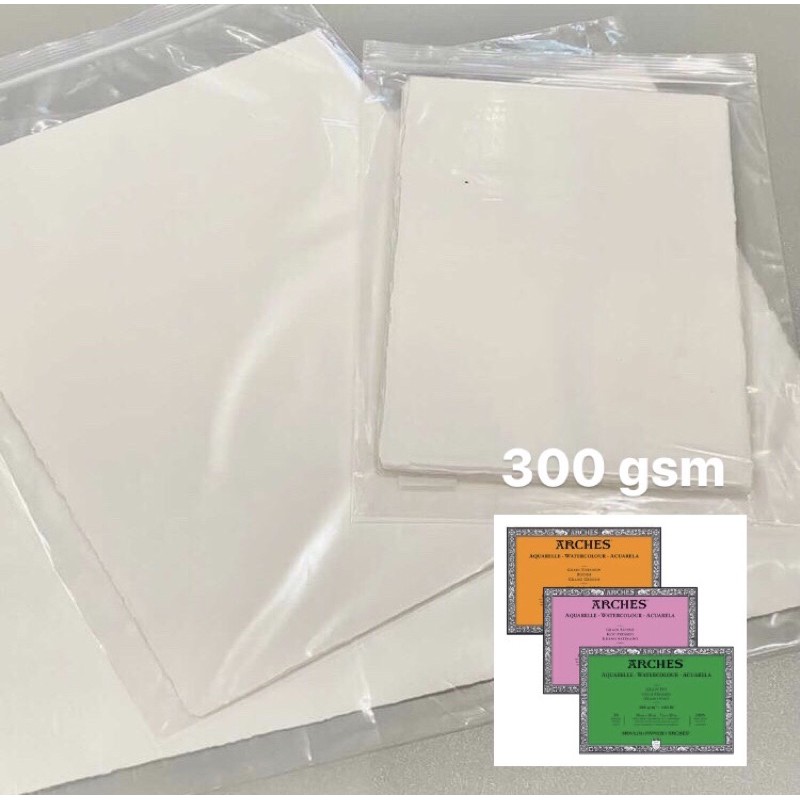 

Arches Cotton Watercolor Paper Packs 300gsm 19x28 & 28x38 cm